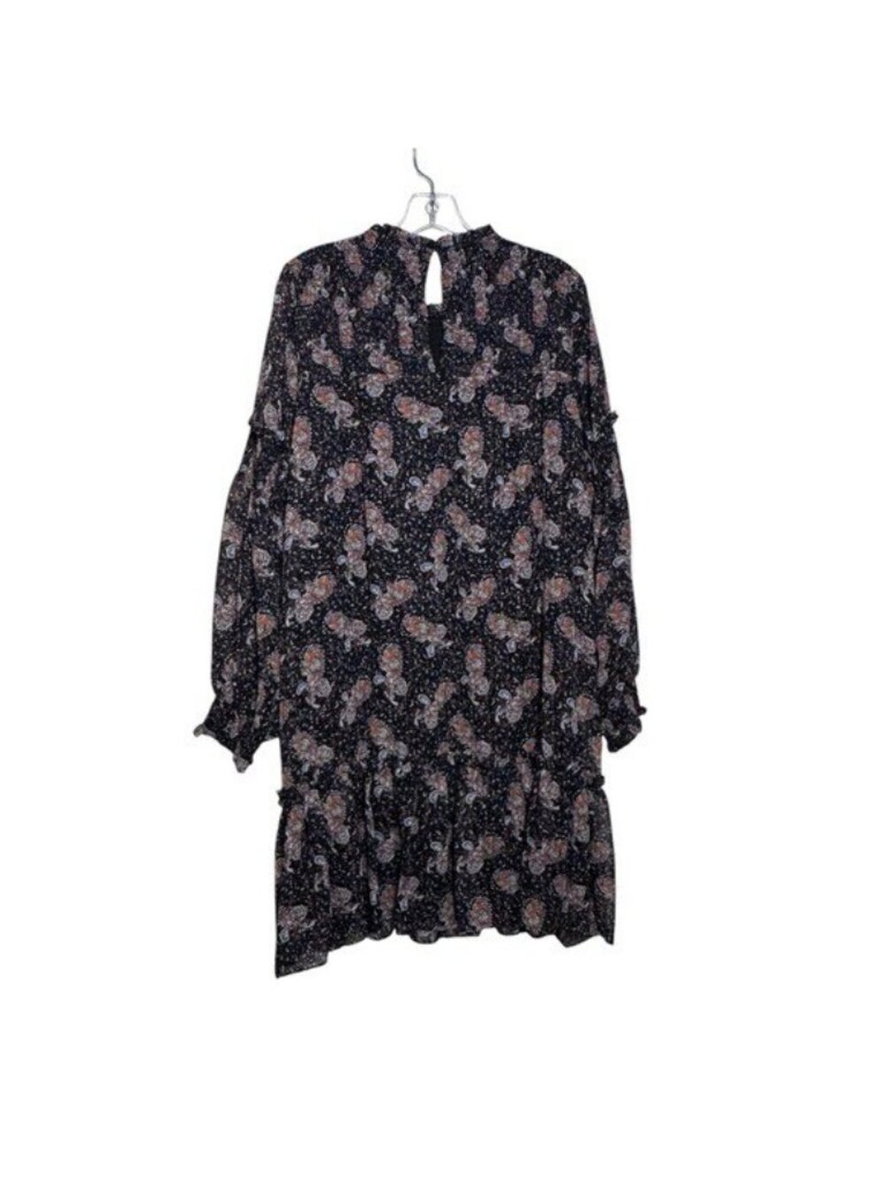 Sage Collective 16 Dress Long Sleeve Ruffle Paisely Western Boho Country Lined - Picture 2 of 9
